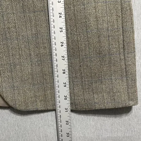 Lauren Ralph‎ Lauren Herringbone Blazer Jacket 42R Brown Sport Coat Suit Preppy